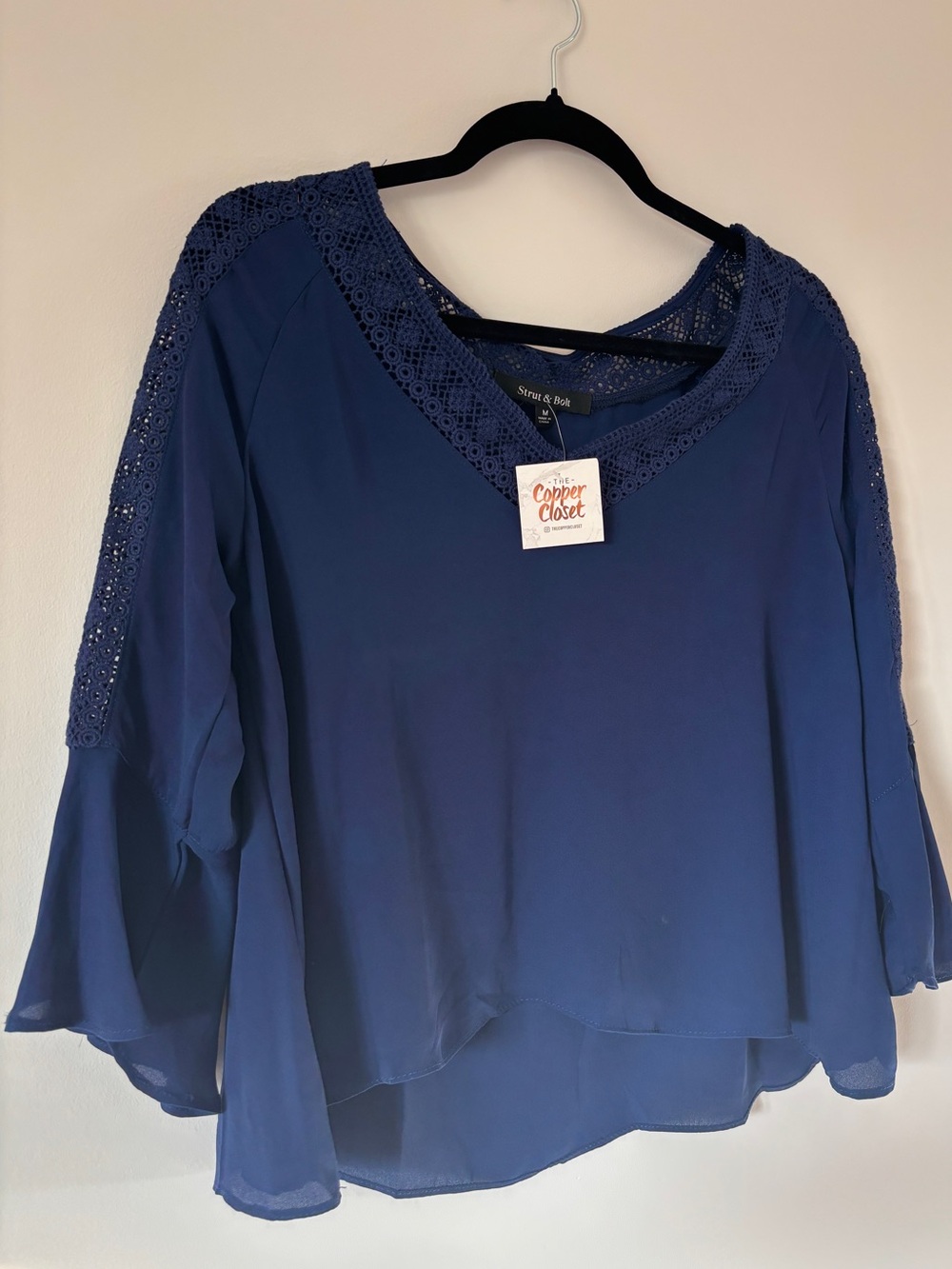 BRAND NEW WITH TAGS Strut & Bolt Navy Blouse